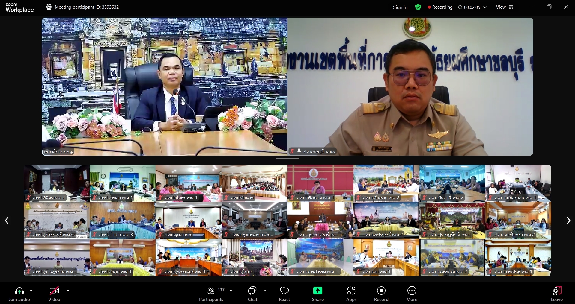 การประชุมผู้อำนวยการสำนักงานเขตพื้นที่การศึกษา ทั่วประเทศ ครั้งที่ 1/2568 ผ่านระบบ Video Conference