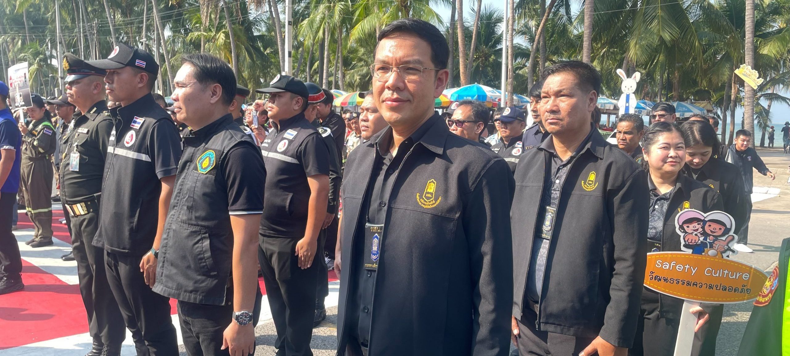 การจัดกิจกรรมรณรงค์ป้องกันและลดอุบัติเหตุทางถนน/อุบัติภัยทางนํ้า ปล่อยแถวกวาดล้าง  อาชญากรรม ดูแลรักษาความปลอดภัย